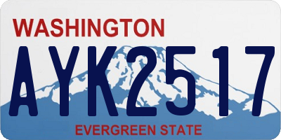 WA license plate AYK2517