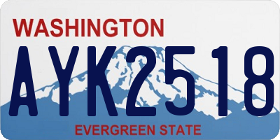 WA license plate AYK2518