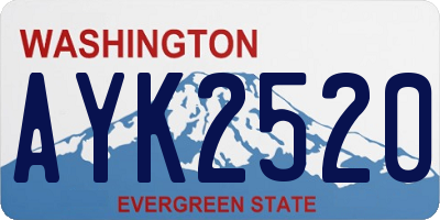 WA license plate AYK2520