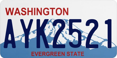 WA license plate AYK2521