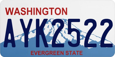 WA license plate AYK2522