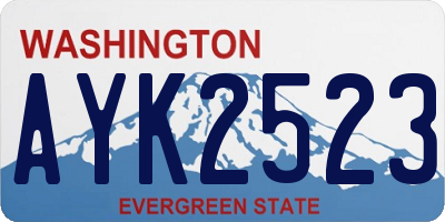 WA license plate AYK2523