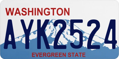 WA license plate AYK2524