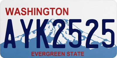 WA license plate AYK2525