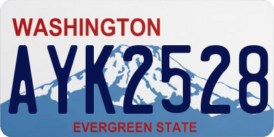 WA license plate AYK2528