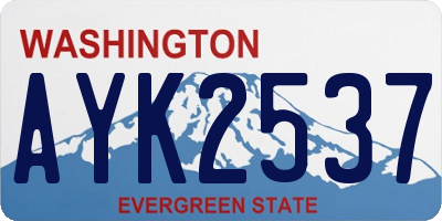 WA license plate AYK2537