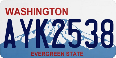 WA license plate AYK2538
