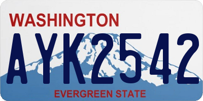WA license plate AYK2542