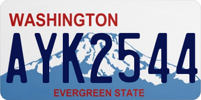WA license plate AYK2544