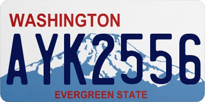 WA license plate AYK2556