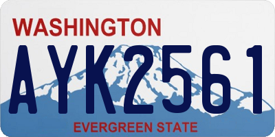 WA license plate AYK2561