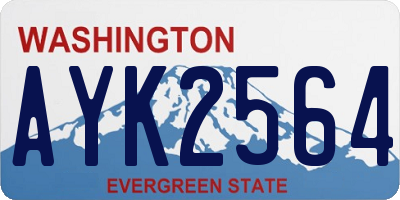WA license plate AYK2564