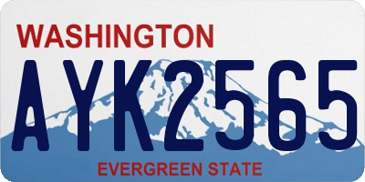 WA license plate AYK2565