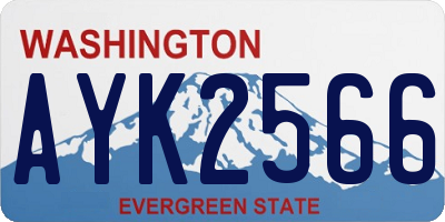 WA license plate AYK2566