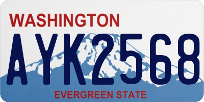 WA license plate AYK2568