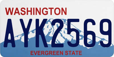 WA license plate AYK2569