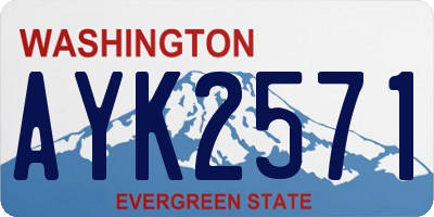 WA license plate AYK2571