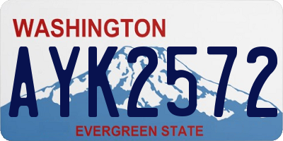 WA license plate AYK2572
