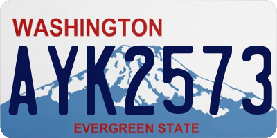 WA license plate AYK2573