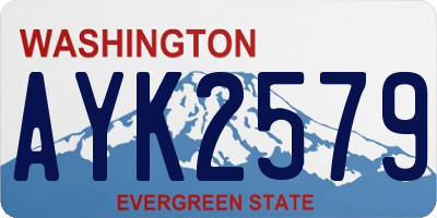 WA license plate AYK2579