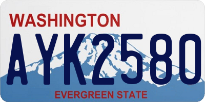 WA license plate AYK2580