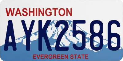 WA license plate AYK2586