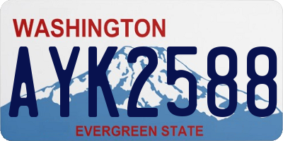 WA license plate AYK2588