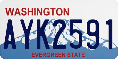 WA license plate AYK2591