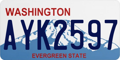 WA license plate AYK2597