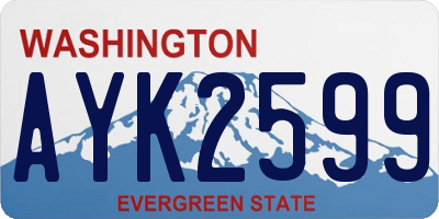 WA license plate AYK2599