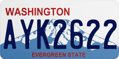WA license plate AYK2622