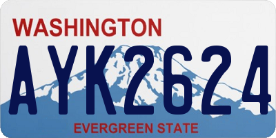 WA license plate AYK2624