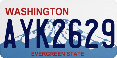 WA license plate AYK2629