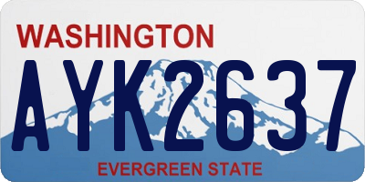 WA license plate AYK2637