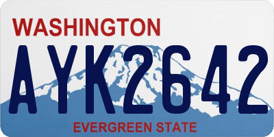 WA license plate AYK2642