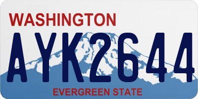 WA license plate AYK2644