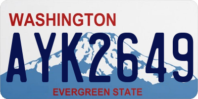 WA license plate AYK2649