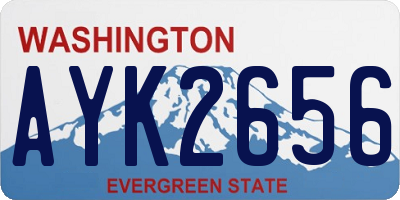 WA license plate AYK2656