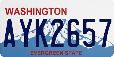 WA license plate AYK2657