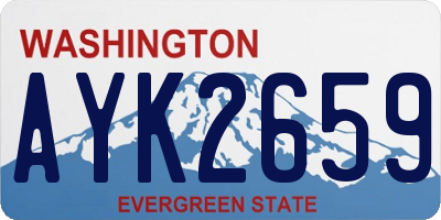 WA license plate AYK2659