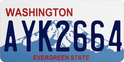 WA license plate AYK2664