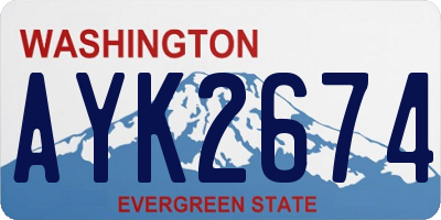 WA license plate AYK2674