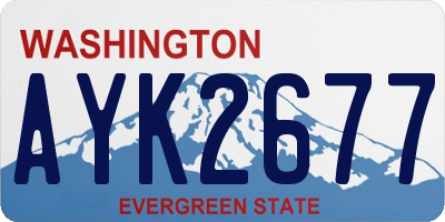 WA license plate AYK2677