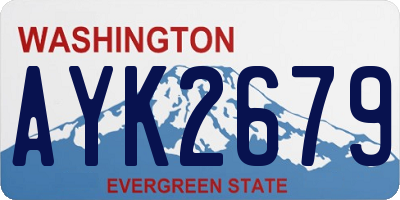 WA license plate AYK2679