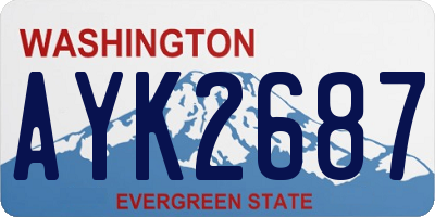 WA license plate AYK2687