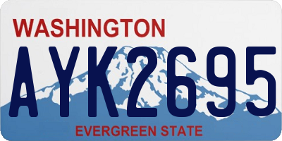 WA license plate AYK2695