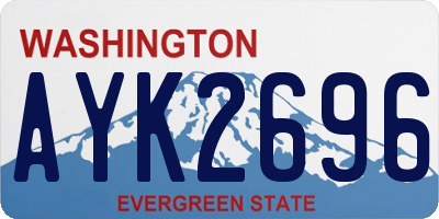 WA license plate AYK2696