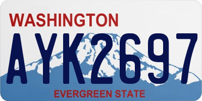 WA license plate AYK2697
