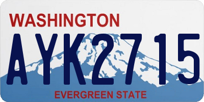 WA license plate AYK2715