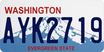 WA license plate AYK2719